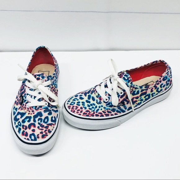 rainbow leopard print vans